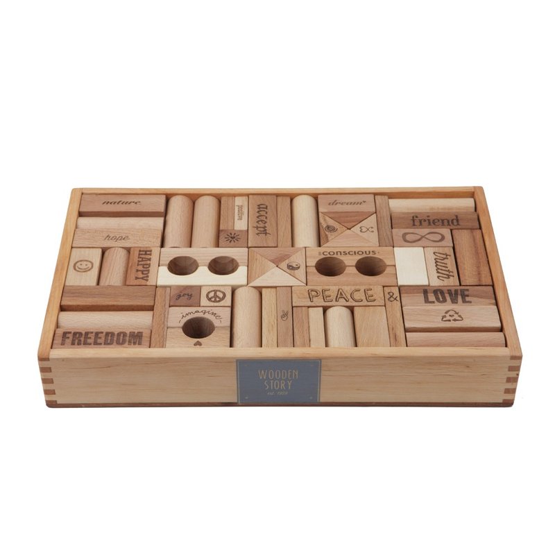 Wooden Story - 原木積木組 - 108pcs - 寶寶/兒童玩具/玩偶 - 木頭 