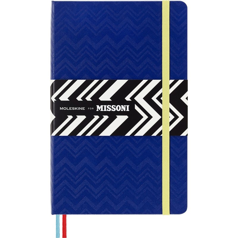 _勿上架_MOLESKINE MISSONI 聯名筆記本 鋸齒藍 L 型 橫線 - 筆記本/手帳 - 紙 藍色