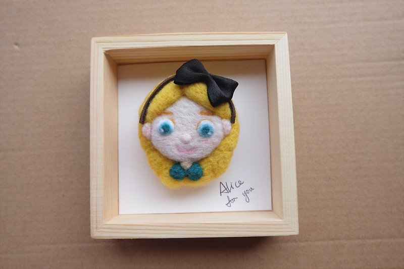 sleeping original handmade [to Alice.for you] brooch/decoration - Brooches - Wool Yellow