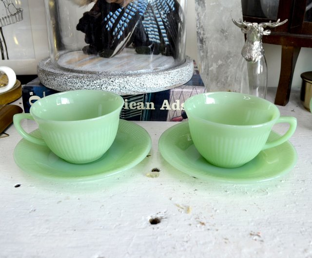 Fire king jadeite retro vintage green dishes 