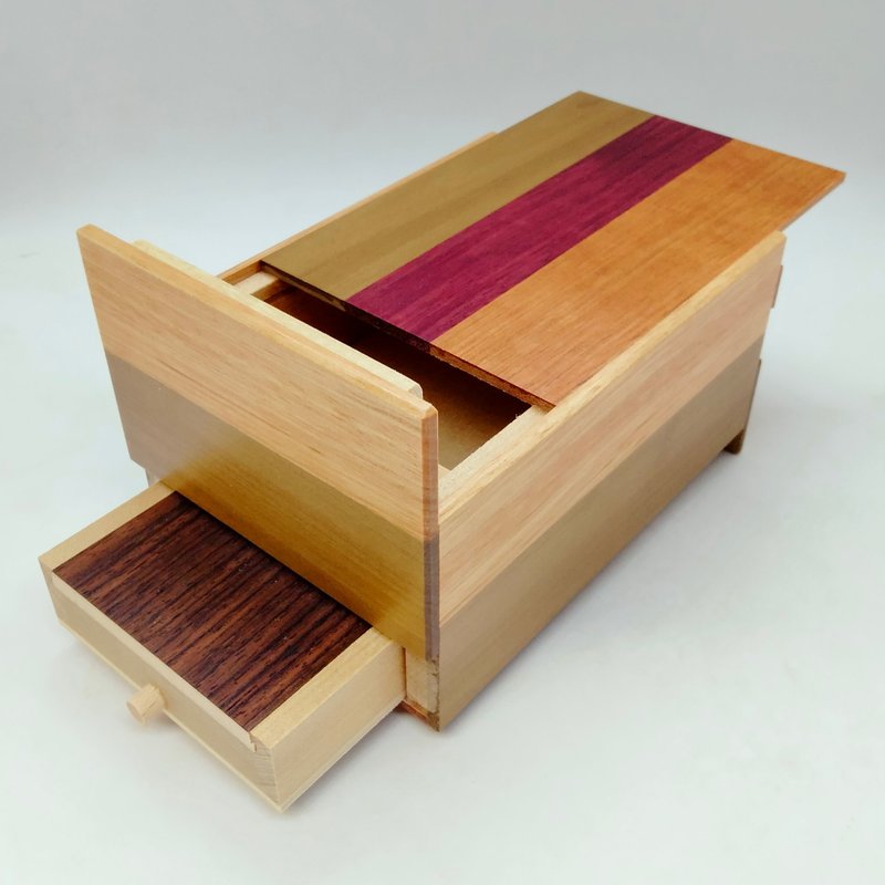 5 sun Drawer 10 steps Natural wood Japanese puzzle box Himitsu-bako Japan - Other - Wood 