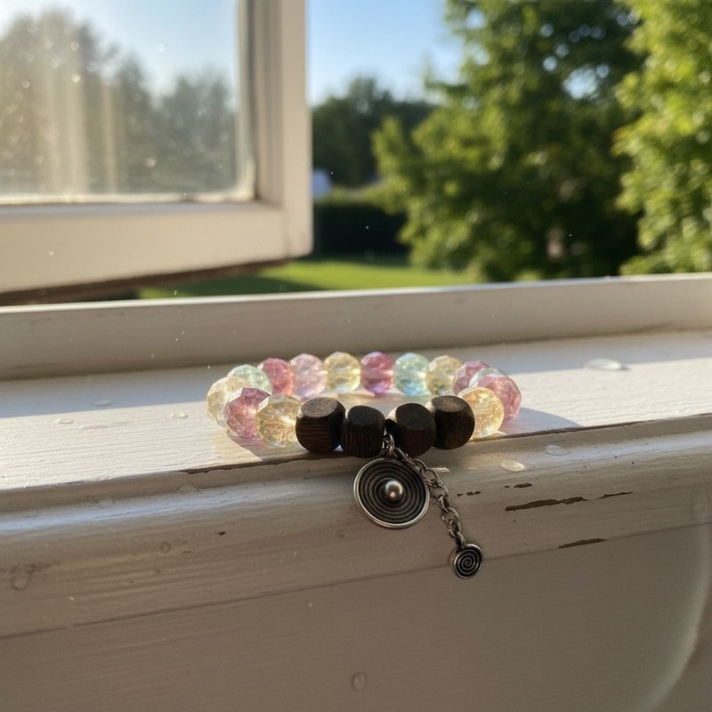 彩瑩石設計款手鍊 暖光聖語~B - 手鍊/手鐲 - 水晶 多色