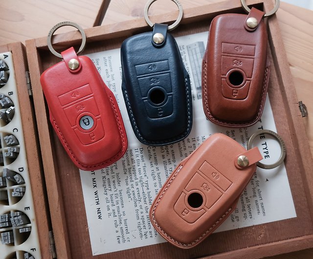 Shape it  Handmade Leather ford key Case.Car Key Holder - Shop Navy  LeatherCraft Keychains - Pinkoi