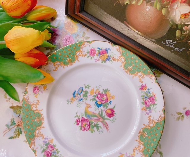 パラゴン ④ ローズ ケーキプレート アンティーク 美品 Paragon ピンク