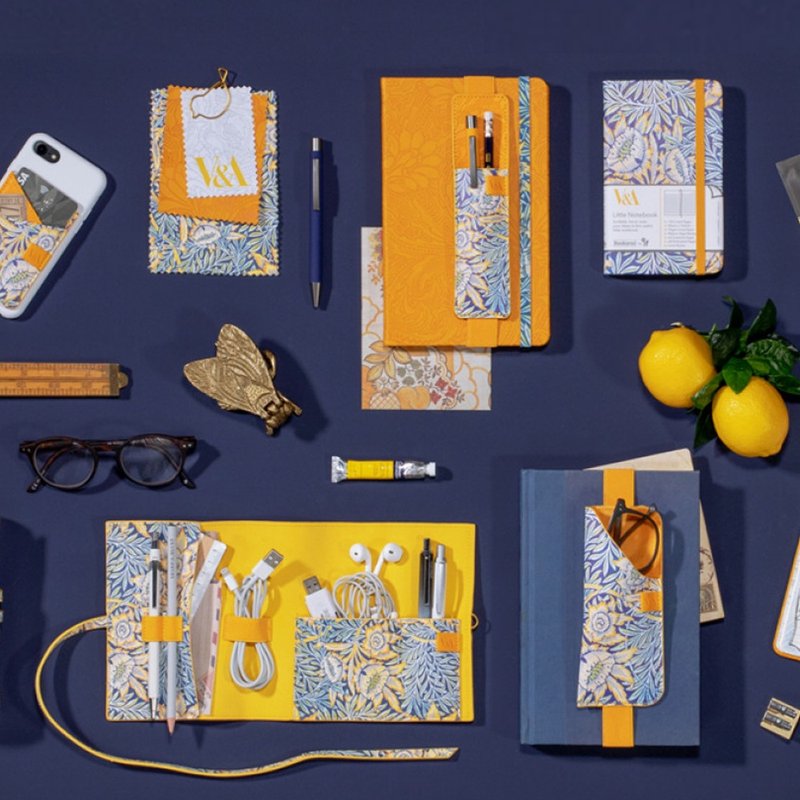V&A博物館 モリスコレクション ノート オフィス用メガネケース ブックマーク スマホカードケース Bookaroo - ノート・手帳 - その他の素材 