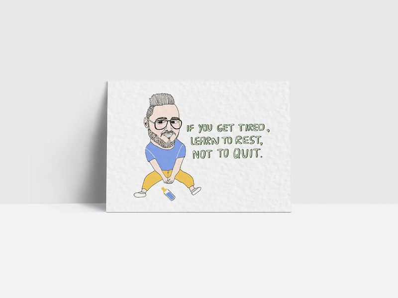 1104 | Learn to rest, not to quit | Postcards | Funny - การ์ด/โปสการ์ด - กระดาษ 