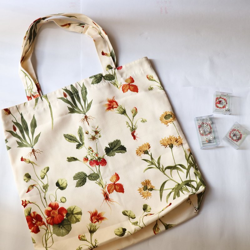 Goody Bag - 姨母衣車福袋套裝系列-野菊莓（含三盒千羽鶴首飾） - 側背包/斜背包 - 棉．麻 綠色