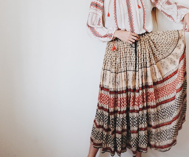 vintage bohemian skirts