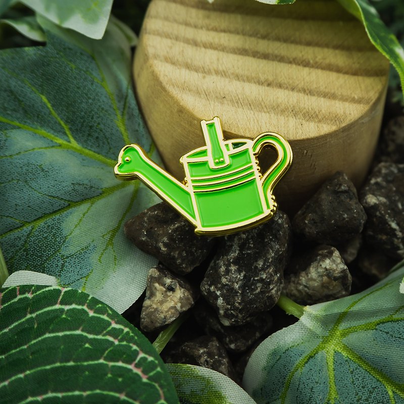Diplo Watering Can Enamel Pin - Brooches - Other Metals Green