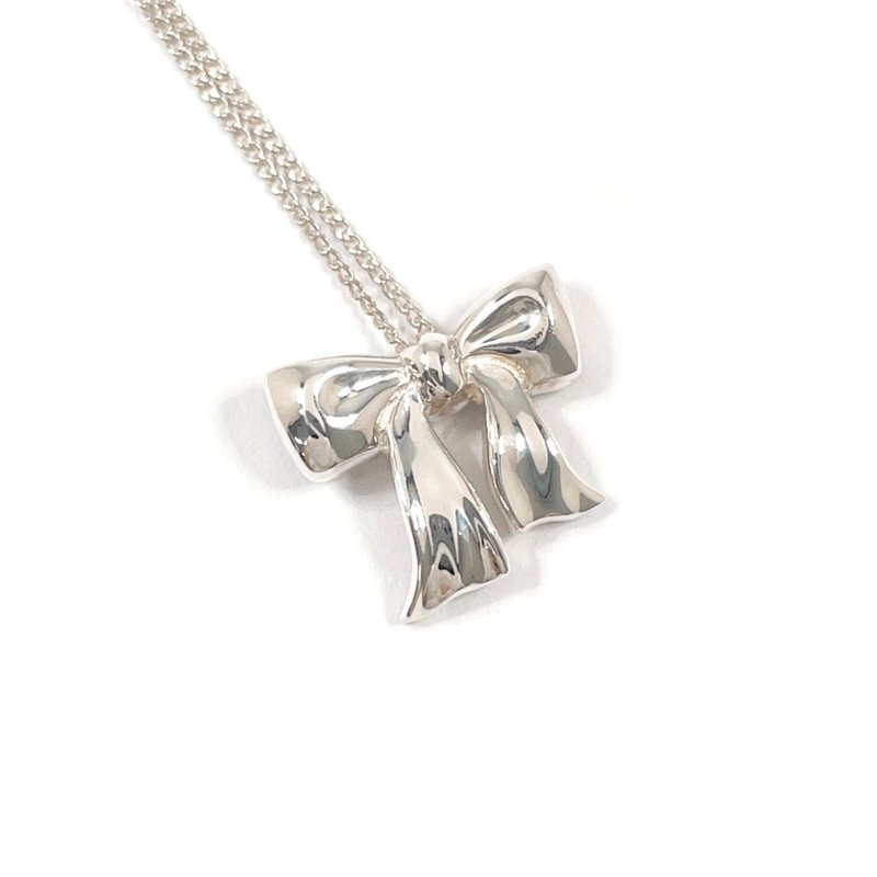 【日本直送 中古美品】ティファニー TIFFANY&Co. ネックレス ペンダント リボン シルバー925 シルバー アクセサリー - 項鍊 - 純銀 銀色
