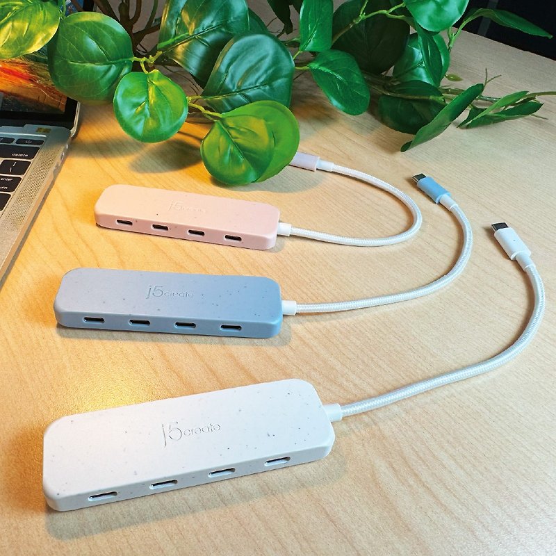 j5create environmentally friendly material USB-C Gen2 to four-port Type-C high-speed hub – JCH345E - Computer Accessories - Eco-Friendly Materials 
