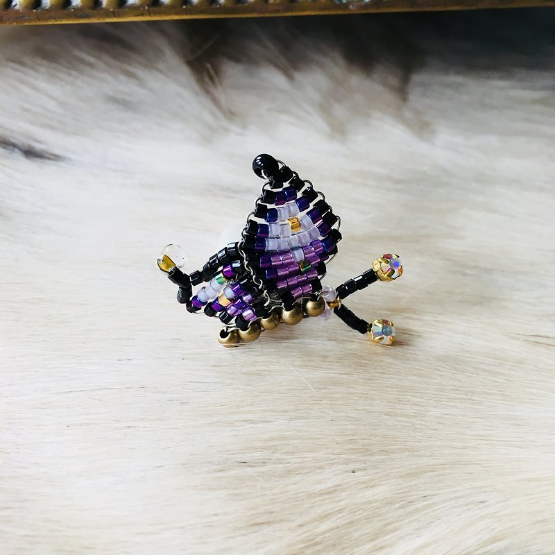 5.Purple Butterfly Earrings 〜ちょうちょ〜 - 耳環/耳夾 - 其他材質 紫色