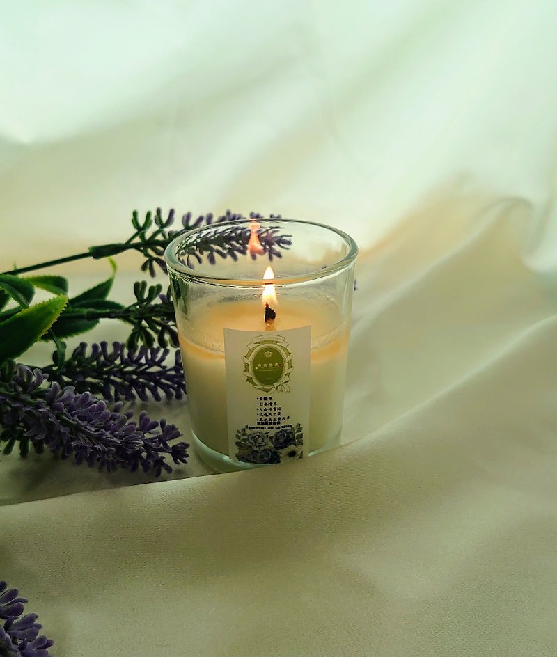 Woody floral fragrance, sleep, stress, calming scented candle/natural soy Wax, lavender, cypress, bergamot - น้ำหอม - ขี้ผึ้ง 