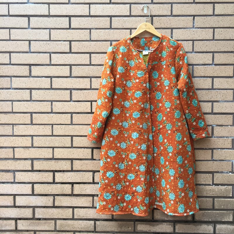 2019年春の女性の古代のコート - ジャケット - コットン・麻 オレンジ