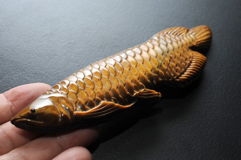 虎眼石金龍魚 開運/招財/防小人 - 擺飾/家飾品 - 寶石 