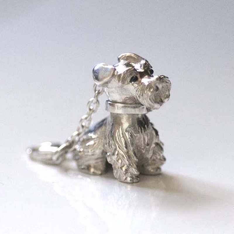 Schnauzer Charm Pendant 2 - Necklaces - Other Metals Silver
