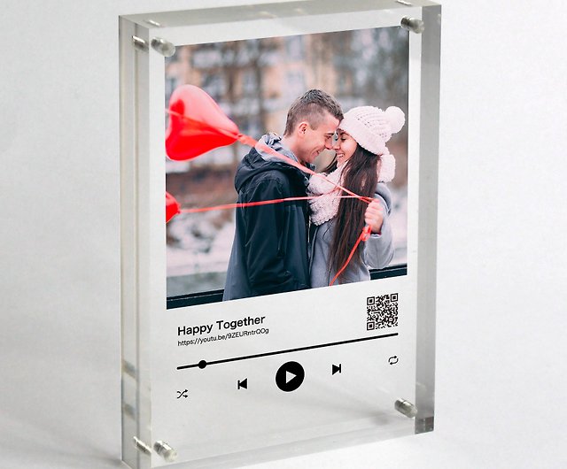 Custom Acrylic Spotify Song Code Photo Frame Wedding Anniversary Gifts for  Couple Men Personalized Picture Frame with Wood Stand - AliExpress