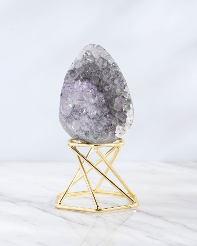 【一圖一物】彩晶蛋擺件 紫水晶 - 擺飾/家飾品 - 水晶 紫色