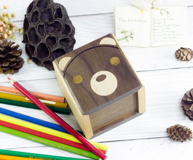 Maple Pencil Holder Wooden Pencil Holder colored pencil holder pencil  container wooden pen holder