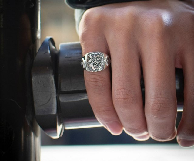 アクセサリー CALEE JAPANESE FUKU PINKY RING CALEE - MEXICAN TASTE JAPANESE FUKU PINKY RING (SILVER