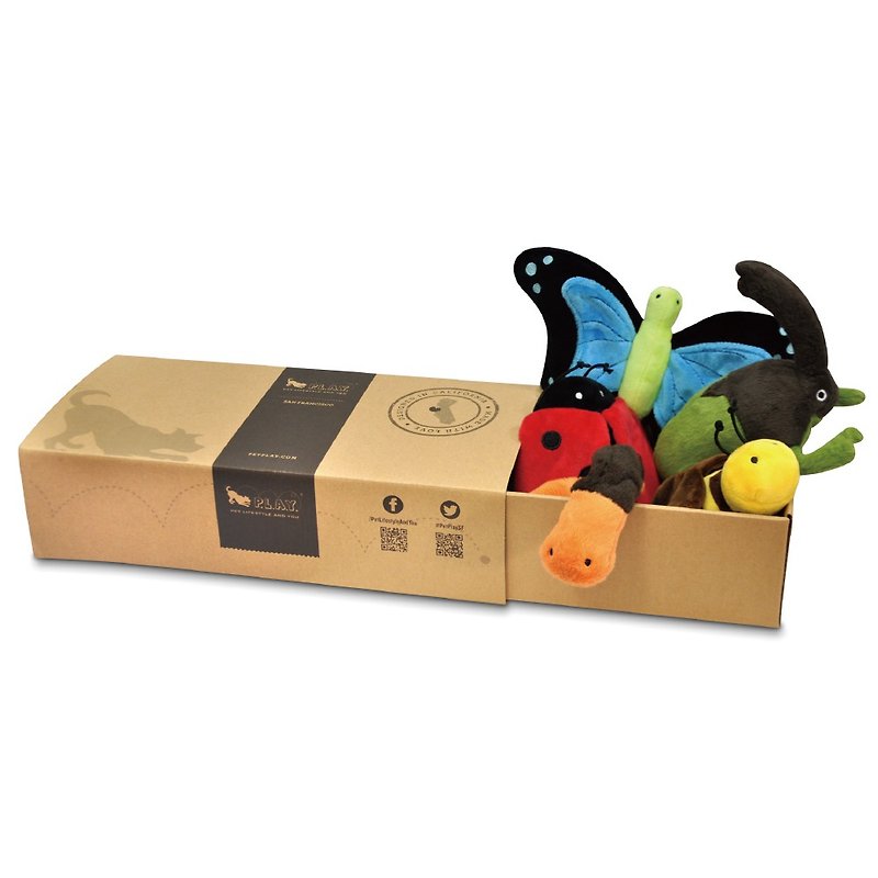 寵物玩具 狗狗 蟲蟲危機禮盒 生日禮物 啾啾聲 5件組 - 貓/狗玩具 - 環保材質 