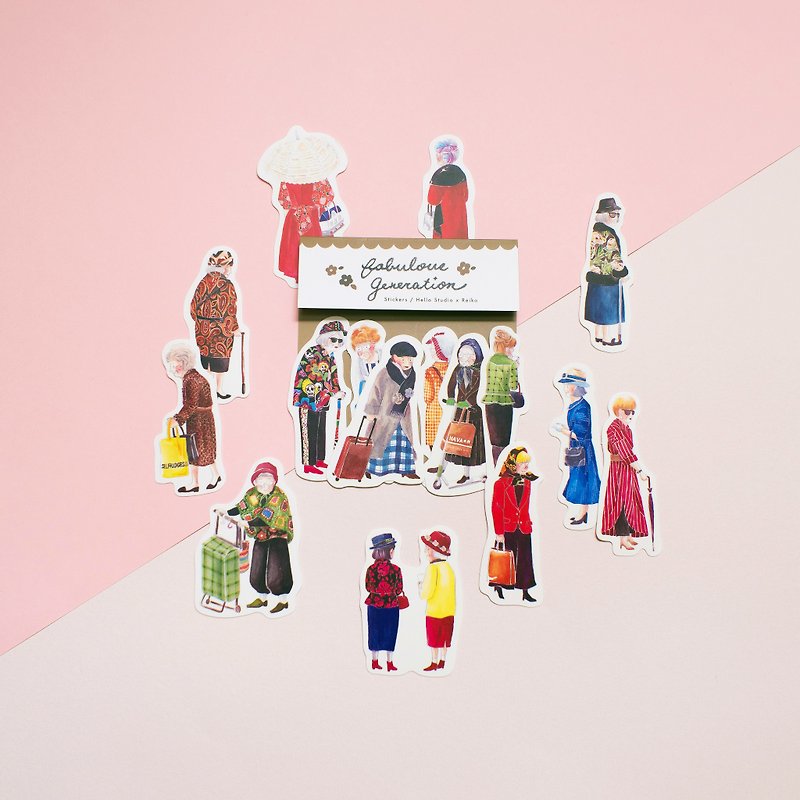Fashion Grandma sticker pack - สติกเกอร์ - กระดาษ หลากหลายสี