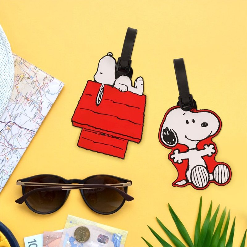 【史努比】史努比行李吊牌2入組/snoopy - 行李吊牌 - 塑膠 多色