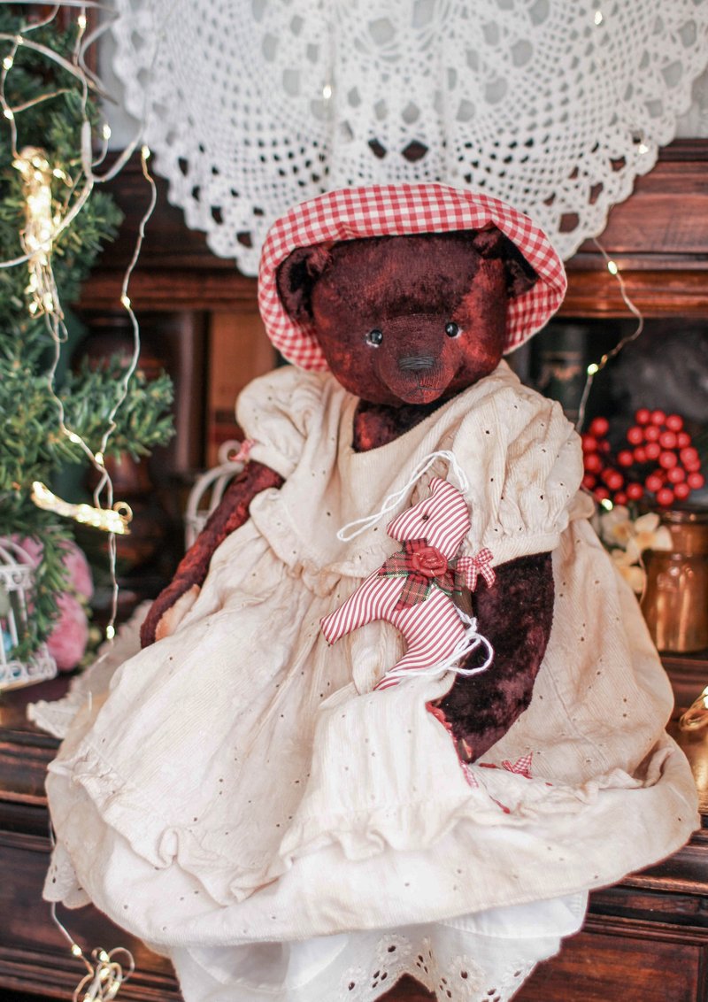 Handmade Collectible Teddy Bear OOAK plushinnes toy gift home decor art DIY手工 - 玩偶/公仔 - 其他材質 多色
