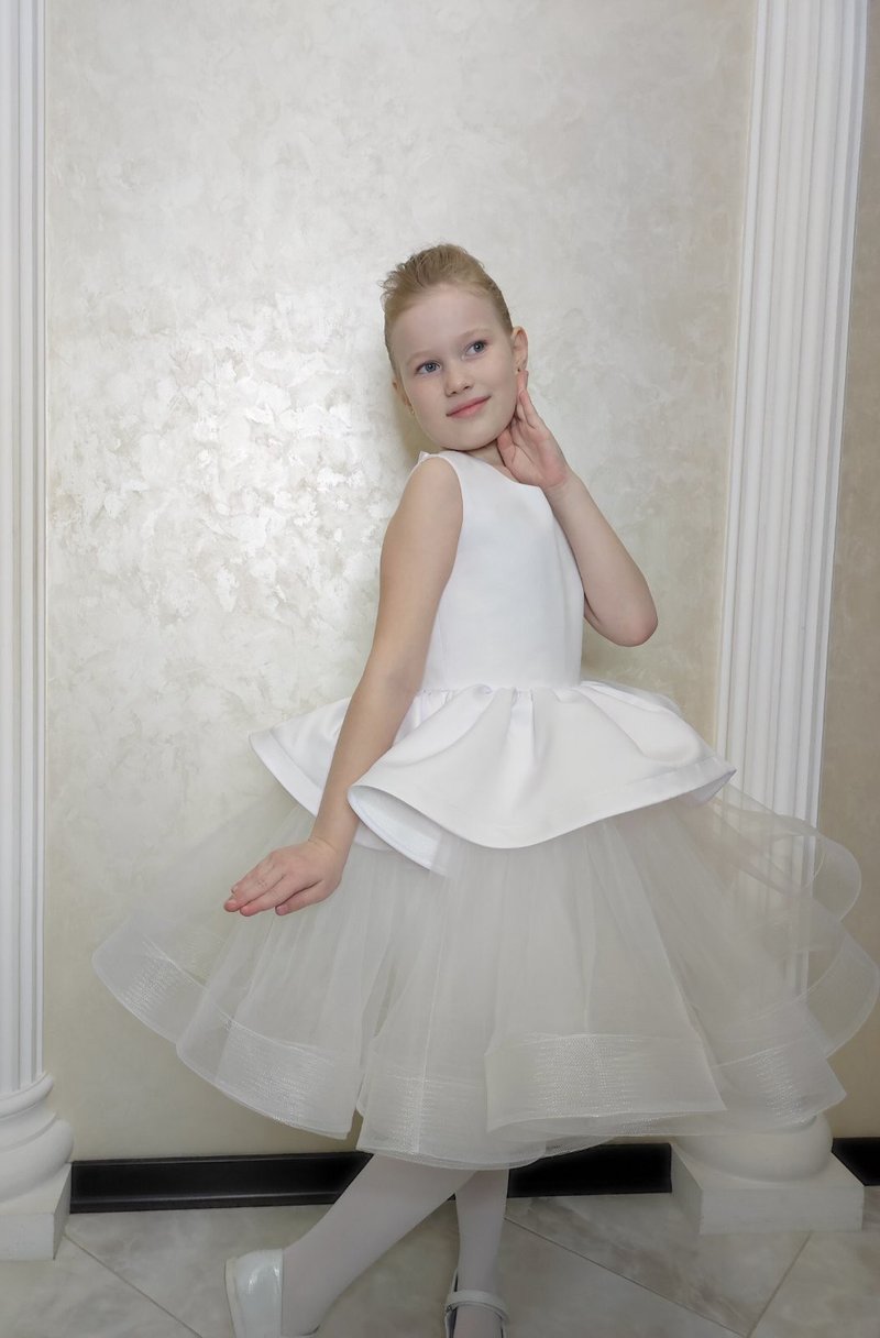 satin celebration flower girl dress for wedding and other holidays - Kids' Dresses - Other Materials Multicolor