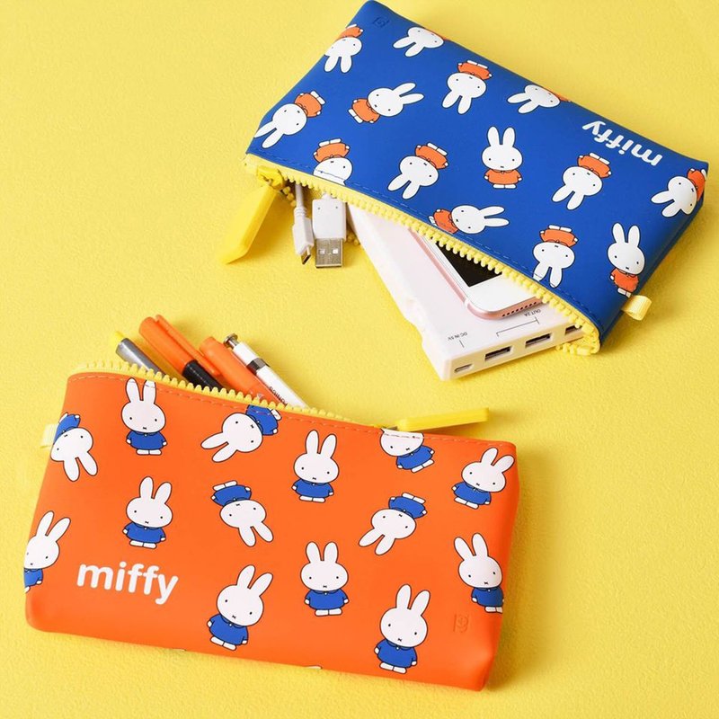 NUU miffy Miffy Silicone zipper storage bag (sapphire blue / bright orange) - Toiletry Bags & Pouches - Silicone 