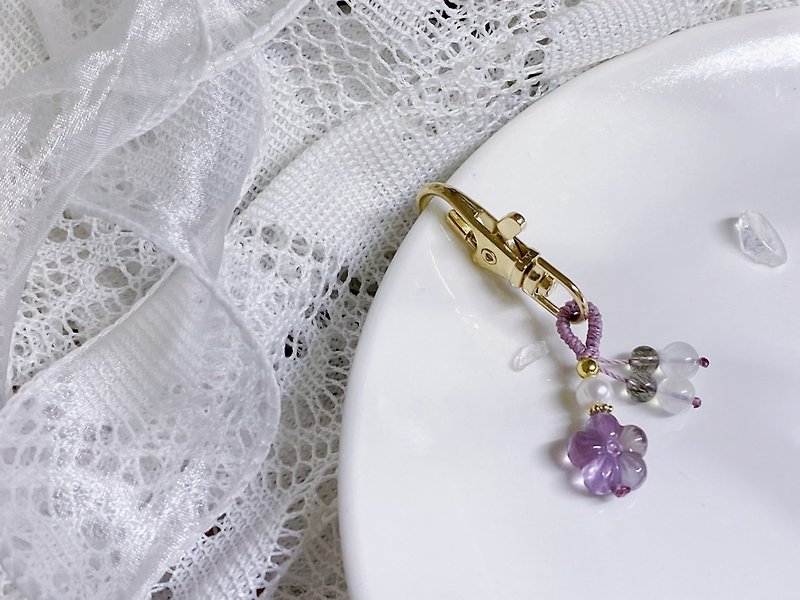 水晶吊飾|紫水晶、綠髮晶、月光石 - 吊飾 - 水晶 紫色