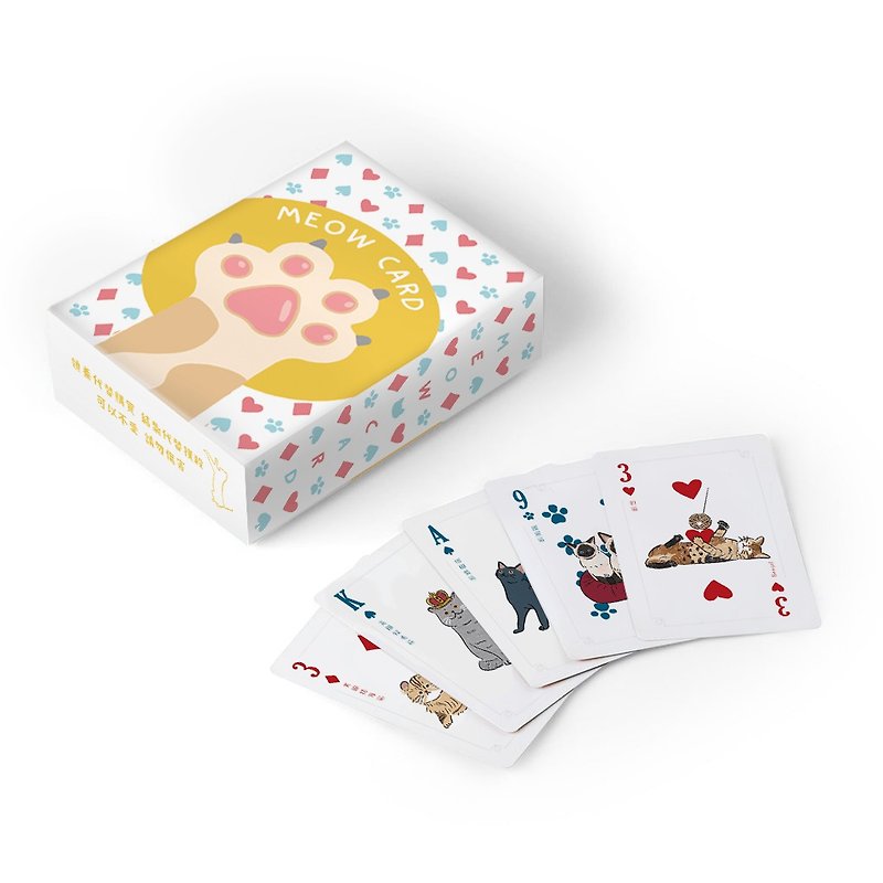 Meow Card Meow Card Poker Cat Cute - Board Games & Toys - Paper Pink