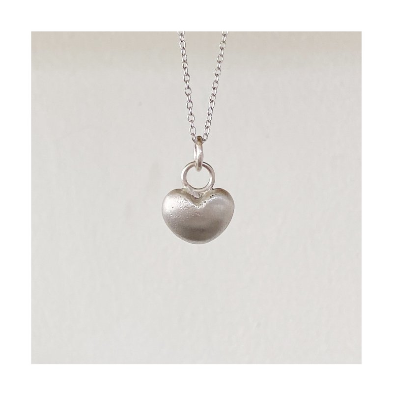 925銀心形項鍊 手工製真銀實心 Necklace A款 - 項鍊 - 純銀 
