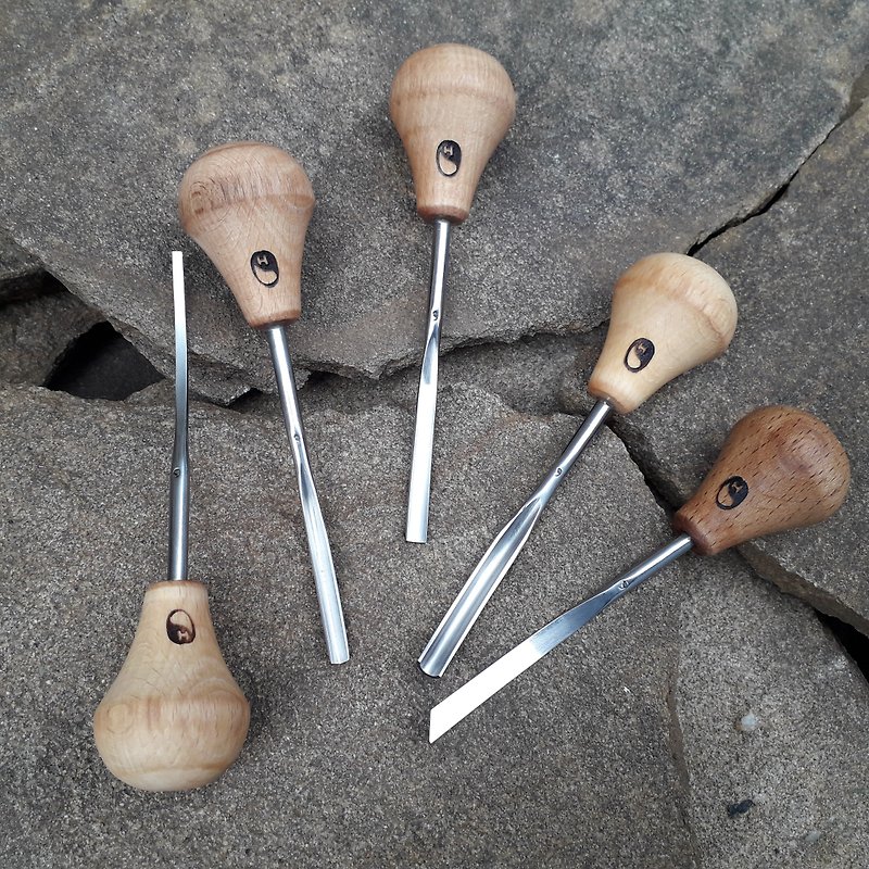 Palm Chisel. Hand forged chisel. Woodcarving set. - 零件/散裝材料/工具 - 其他金屬 
