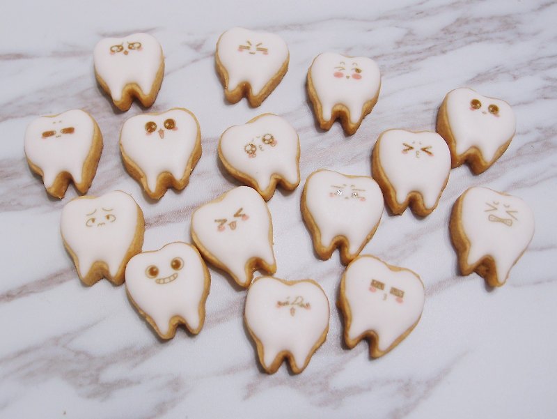 Cute tooth brushing teeth do not get sick (10 into) - Handmade Cookies - Fresh Ingredients 