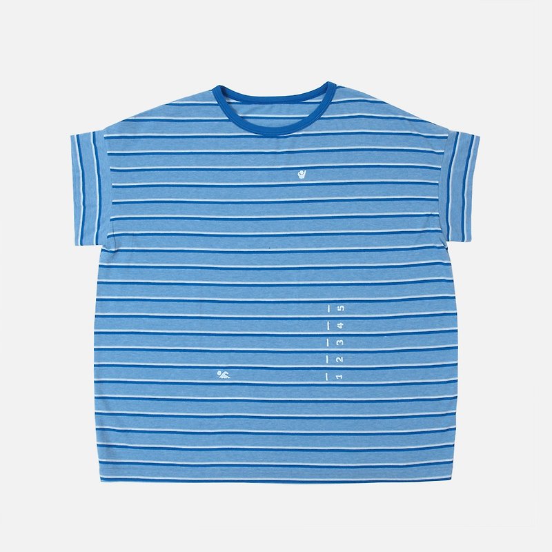 游泳上衣 - 女 T 恤 - 聚酯纖維 藍色