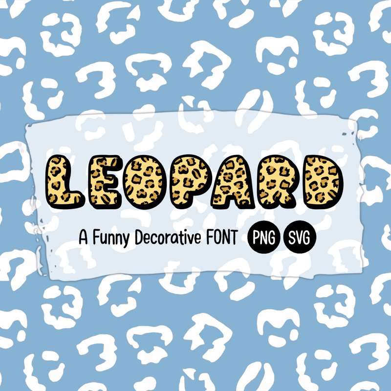 Leopard SVG PNG Font - 字體設計 - 其他材質 