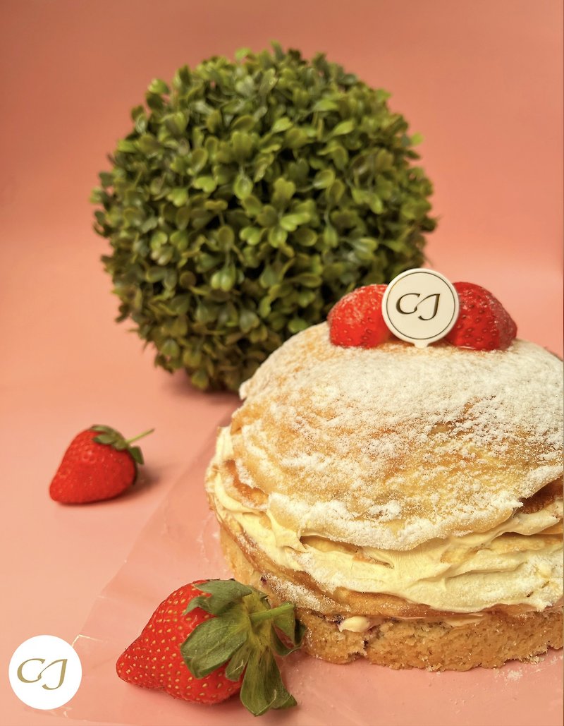 新鮮草莓千層蛋糕-7吋 - 蛋糕/甜點 - 新鮮食材 紅色