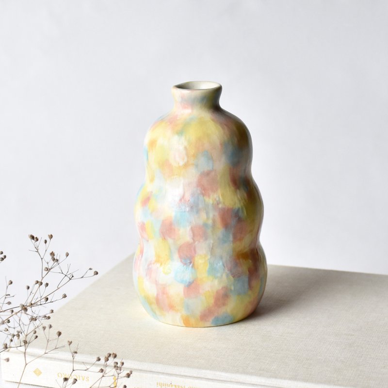 Nostalgic vase・一点物 - 花瓶/花器 - 陶 多色
