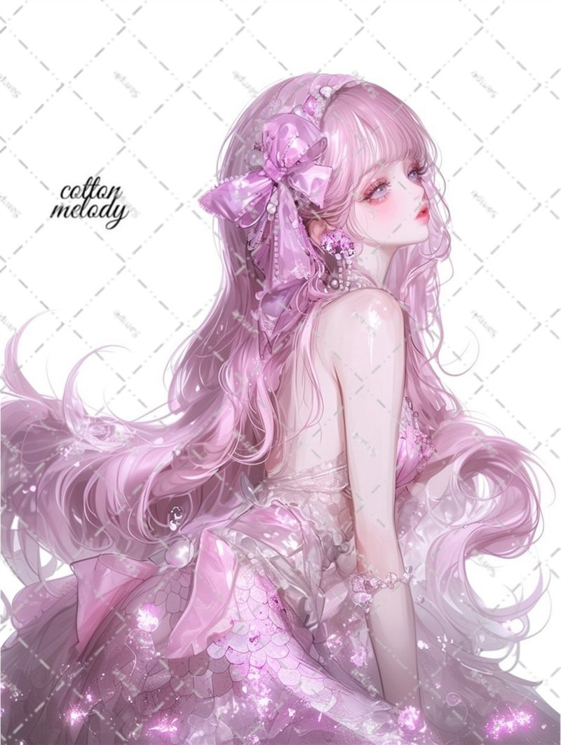 original sticker no.6437 人物ステッカー オリジナルステッカー 人物ステッカー 女の子ステッカー オリジナル人物ステッカー - 貼紙 - 紙 