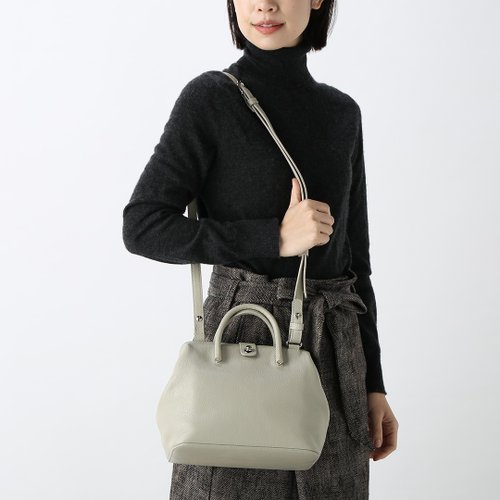 美品 マザーハウス フルオープン ミニボストン レザー 2WAY