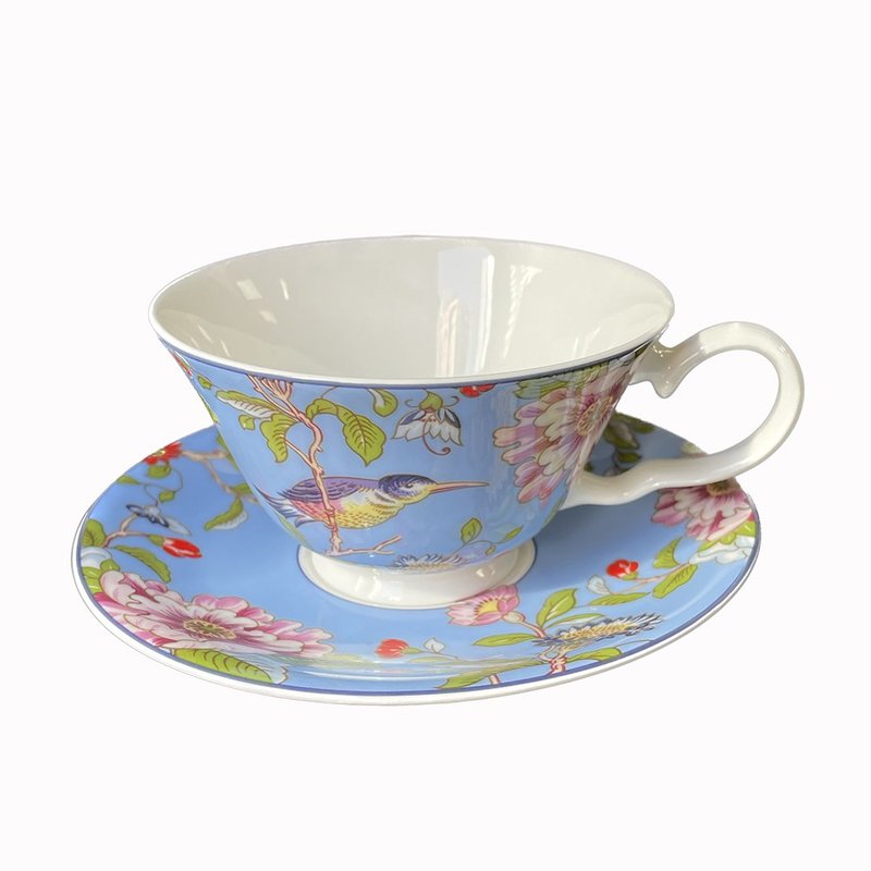 British Aynsley bird series bone china Windsor cup and plate set 180ml 4 colors optional - ถ้วย - เครื่องลายคราม สีน้ำเงิน