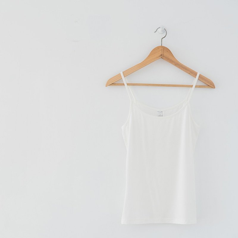 ESCURA 抗菌除臭天絲細肩帶 (白) 女內著 - 背心/無袖上衣 - 環保材質 白色