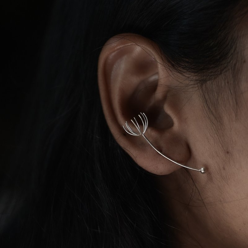 Tampopo silver ear stud - Earrings & Clip-ons - Sterling Silver Silver