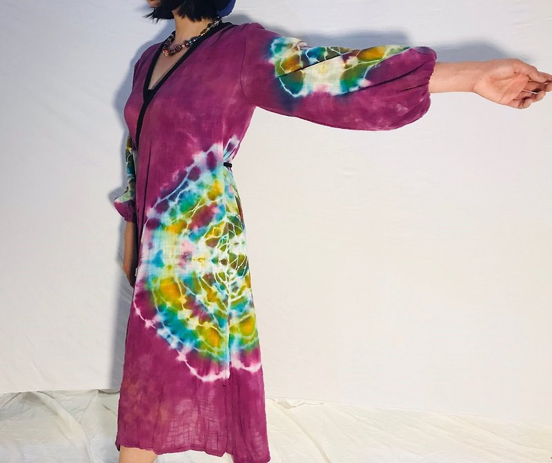 Violet Overall - เสื้อแจ็คเก็ต - ผ้าฝ้าย/ผ้าลินิน สีม่วง