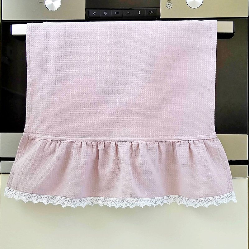 亞麻 毛巾/浴巾 粉紅色 - Dish towels decorative for kitchen, Eco friendly tea towels, 有機棉毛巾, 可持續禮物