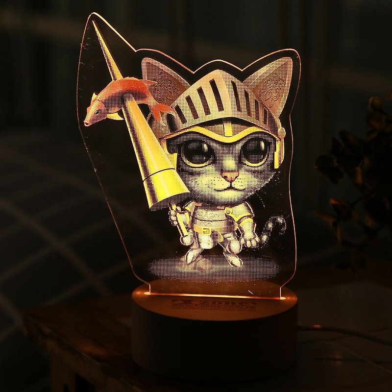 Cat Knight / knight cat / led light - Lighting - Acrylic 
