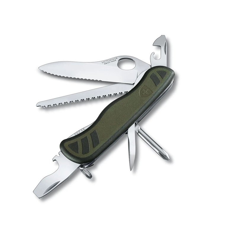 VICTORINOX 瑞士維氏 瑞士刀 111mm/10用 墨綠黑邊 0.8461.MWCH - 露營用品 - 不鏽鋼 綠色
