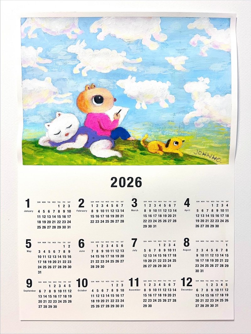 Hand-Drawn Calendar 2026 - ปฏิทิน - กระดาษ หลากหลายสี