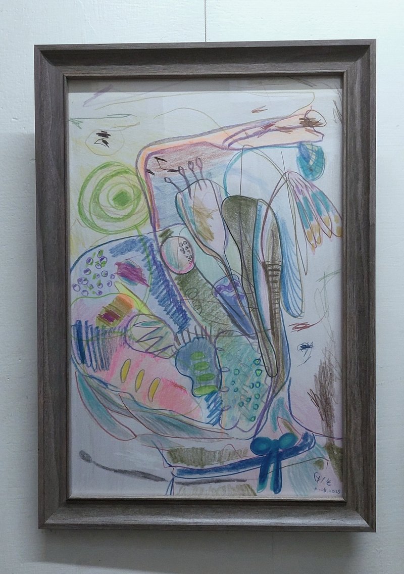 原畫 抽象花束 - 海報/掛畫/掛布 - 紙 卡其色